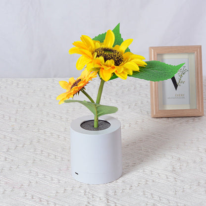 LED Flower Lamp - Eco-Friendly Ambient Lighting with Yellow Flowers