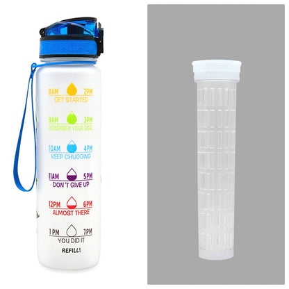 Gradient BPA-Free Water Bottle with Time Markers