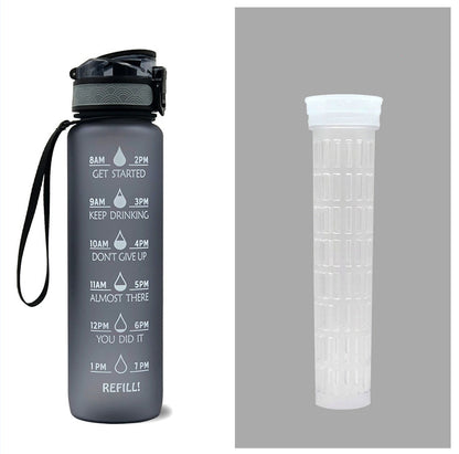 Gradient BPA-Free Water Bottle with Time Markers