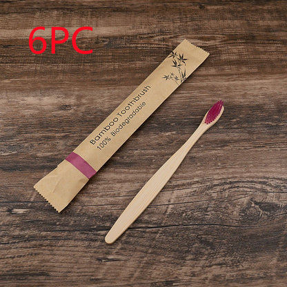 Eco-Friendly Bamboo Toothbrush with Biodegradable Handle