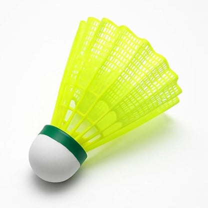6 pcs Green Plastic Shuttlecocks for Badminton – Shuttlecock Can for Training Indoor Outdoor