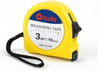 120 Pieces 3m Measuring Tape Retractable Steel Tape Measure 3 Metre Metrics with Lock & Belt Clip Compact Durable Case