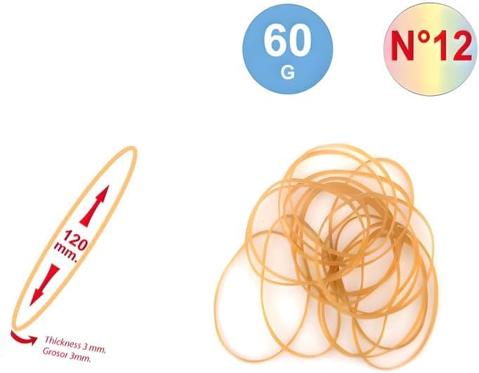 120 Pieces 60g Yellow Elastic Rubber Bands for Crafts (Office & Home Use)