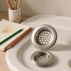 120 Pieces Stainless Steel Sink Strainer Universal Kitchen Sink Drain Strainer Stopper Anti-Clog Hair Catcher Basket Filters