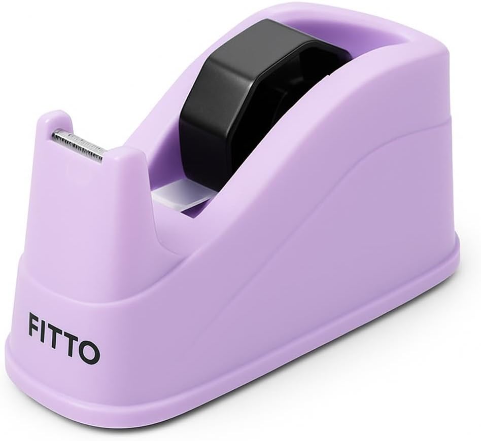 Tape Dispenser, Purple - Adhesive Tape Holder for Desk, Office & Home