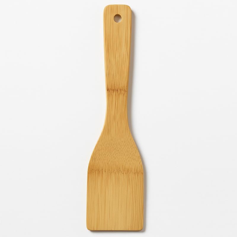 Bamboo Kitchen Turner for Cooking, Eco-Friendly Wooden Spatula for Non-Stick Cookware