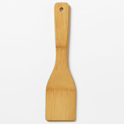 Bamboo Kitchen Turner for Cooking, Eco-Friendly Wooden Spatula for Non-Stick Cookware
