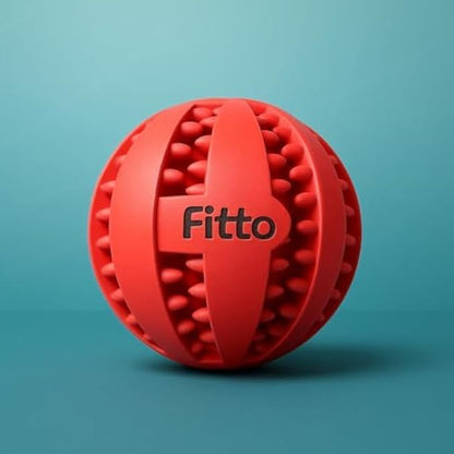 Red Pet Toy Ball 6x6cm - Dog & Cat Play Ball for Fetch, Chew & Interactive Indoor/Outdoor Puppy Small Dog Ball