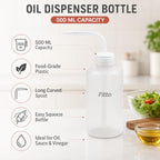 240 Pieces Oil Dispenser Bottles (500 ml – Food-Grade Plastic Squeeze Bottle with Long Curved Spout for Oil – Sauce and Vinegar – Transparent White)