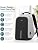 72 Pieces Anti-Theft Travel Backpacks with USB Charging Port (Hidden Compartments – Water-Resistant Material and Padded Straps – Grey and Black)