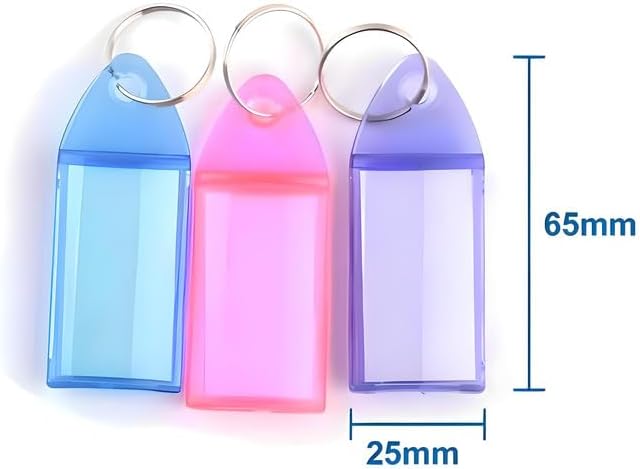 144 Pieces 3-Piece Mixed Color Key Tags for Organizing and Labeling
