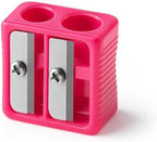144 Pieces Pink Pencil Sharpener - Manual Handheld Portable School Office Stationery Sharpeners for Kids and Adults (Single Hole Plastic)