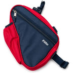 96 Pieces Bicycle Handlebar Bags with Zippered Main Compartment (Side Pockets and Secure Strap Mount – Compact Lightweight Bike Storage Pouch for Cycling – Red and Navy Blue)