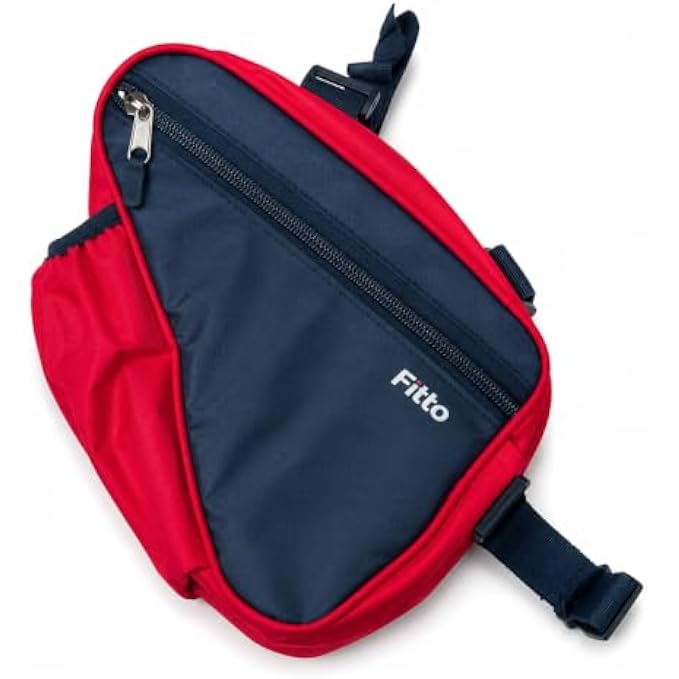 96 Pieces Bicycle Handlebar Bags with Zippered Main Compartment (Side Pockets and Secure Strap Mount – Compact Lightweight Bike Storage Pouch for Cycling – Red and Navy Blue)