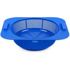 120 Pieces Blue Plastic Drain Tray Baskets for Sink (Fruit Vegetable Washing Colander – Deep Basket with Handles)