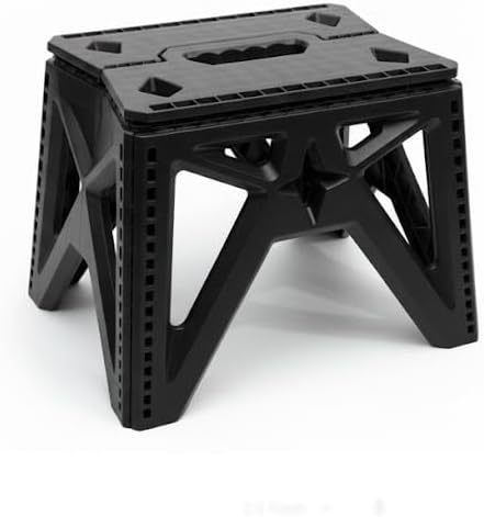 Folding Step Stool for Children & Adults - Lightweight, Multifunctional Plastic Design in Grey, Durable and Portable for Home, Kitchen, and Outdoor Use