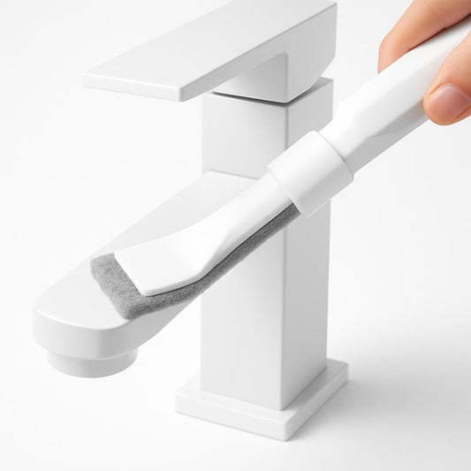 Car, Kitchen Tile Grout End Bristle, Window Door Groove Cleaning Brush with Hook, White and Grey