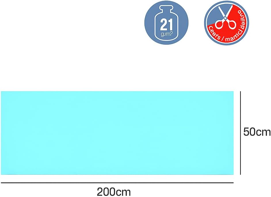 Crepe Paper 200cm x 50cm Sky Blue for Crafts, Decorations, Art Projects
