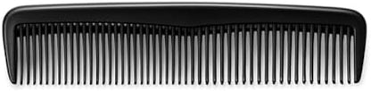 Black Rounded Teeth Plastic Hair Comb 12cm - Pocket Travel Scalp Gentle Detangling Comb