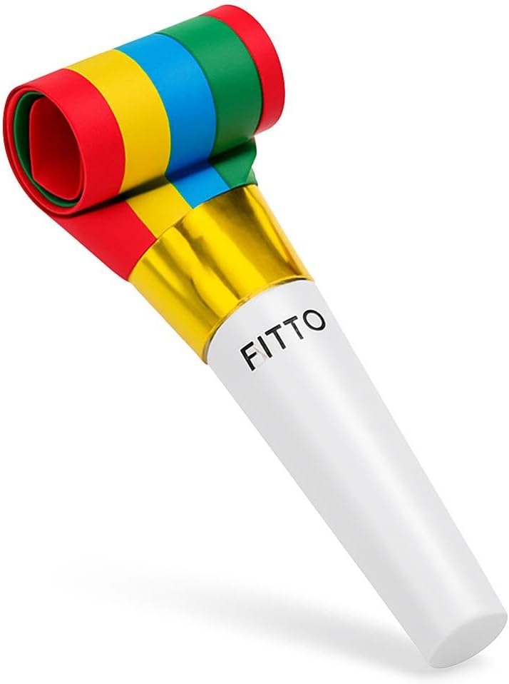20/40PCS Colorful Stripes Party Blower Blowout Horn Whistle Noise Maker – Fun Birthday Party Supplies, Pinata Gift, Kids Noise Makers for Celebrations, Festivals, & Special Events