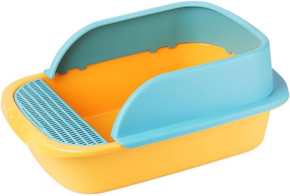 Easy Clean Yellow Pet Litter Box