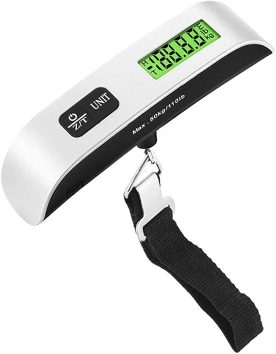 Fitto Portable Hanging Digital Scale, 50kg, LCD Digital Display, Mini Electronic, Fishing Luggage Scale