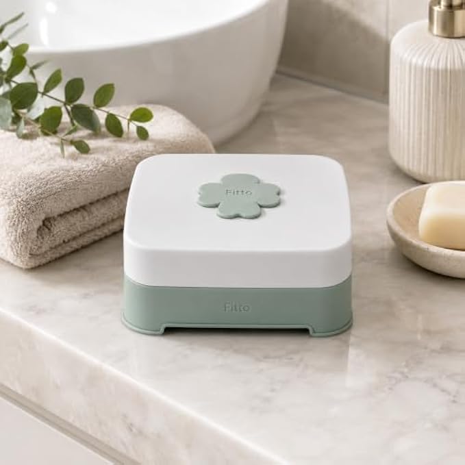 144 Pieces Soap Boxes with Drainage Design (Portable Soap Holder Case with Lid – Easy Clean Bathroom Soap Dish for Travel – Gym – Camping and Daily Use – White and Sage Green)