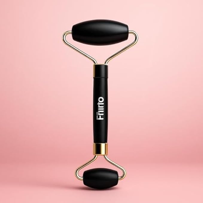 96 Pieces Black Facial Roller Face Massager - Dual Head Stainless Steel Face & Eye Rollers for Puffiness (Lymphatic Drainage – Anti-Aging – Portable)