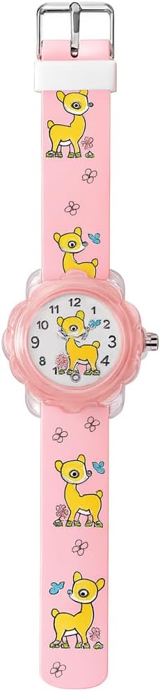 3D Cute Cartoon Toy Silicone Band Wristwatch - Light Pink