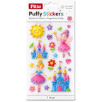 144 Pieces Cute Puffy Craft Stickers (Fairy Princess and Castle Self-Adhesive Sticker Sheet for Cards – Notebooks and Scrapbooks)