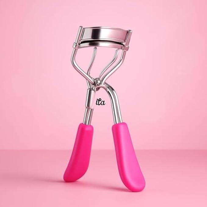 120 Pieces Pink Eyelash Curler - Stainless Steel Lash Curlers with Silicone Pad (Portable Makeup Eyelash Curler for Natural & False Lashes)