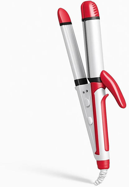 Hair Straightener with Temperature Control – 3-in-1 Electric Hair Straightener and Curler – Personal Hair Styling Tool for Women