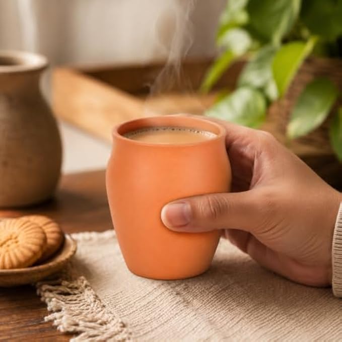 120 Pieces Natural Clay Kulhad Tea Cups (Reusable Earthen Chai Cup for Tea – Coffee and Traditional Beverage Serving – Terracotta)