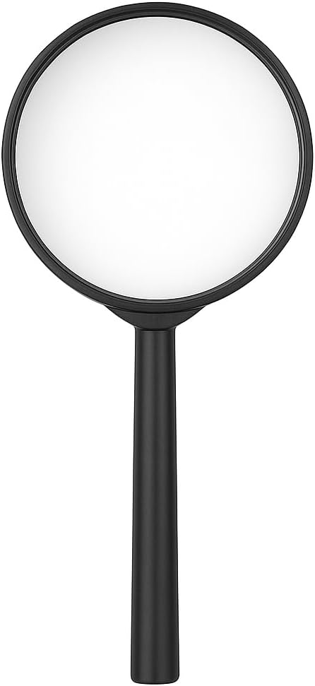 120 Pieces 2 Piece x5 Magnifying Glasses (75mm Glass & 15cm Black Handle)