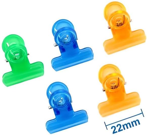 144 Pieces 5 Pieces Binder Clips (22mm Assorted Colors for Office Organization)