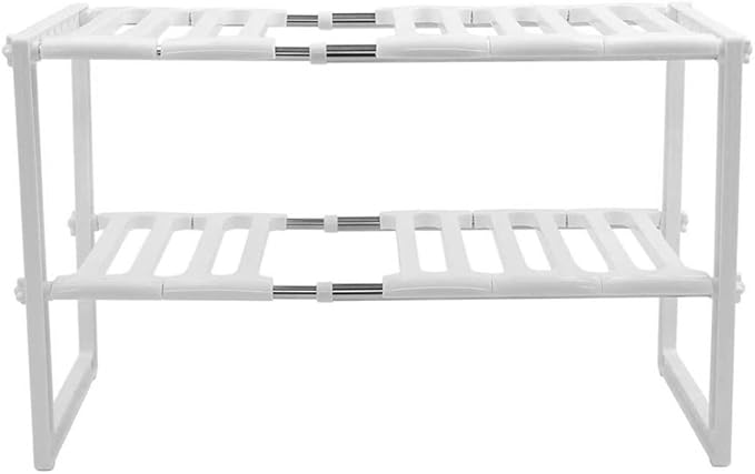 Fitto Under Sink Storage Rack – Adjustable Multi-Layer Shelf Organizer, Durable Space-Saving Storage Shelf for Kitchen, Bathroom, or Laundry Room – Heavy-Duty, Rust-Resistant, Easy Assembly