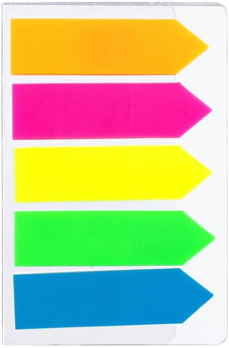 240 Pieces Sticky Notes 125 Sheets (12mm x 45mm Multi Color 5 in 1 for Office and School Use)