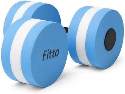 Aquatic Dumbbell Set - Blue Swimming Floaties for Water Aerobics - Pair