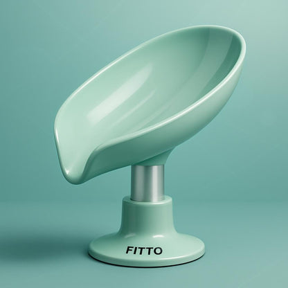 Leaf-Shape Self-Draining Soap Dish with Suction Cups, Double-Layer Soap Box for Bathroom & Kitchen, Bar Soap Holder with Towel Hook