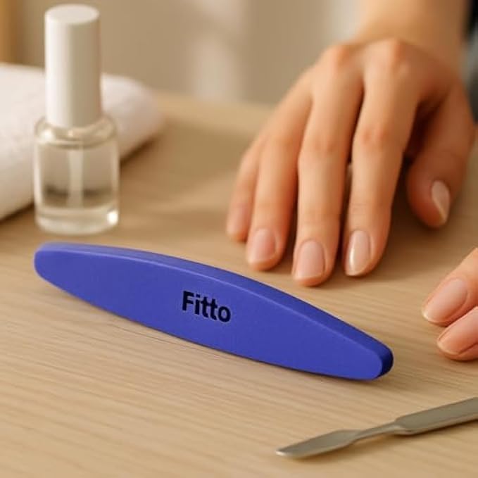 120 Pieces Blue Nail File - 2-Sided Nail Filer & Emery Boards for Manicure Pedicure (Portable Nail Buffer for Smooth Nails)