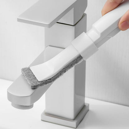 Car, Kitchen Tile Grout End Bristle, Window Door Groove Cleaning Brush with Hook, White and Grey