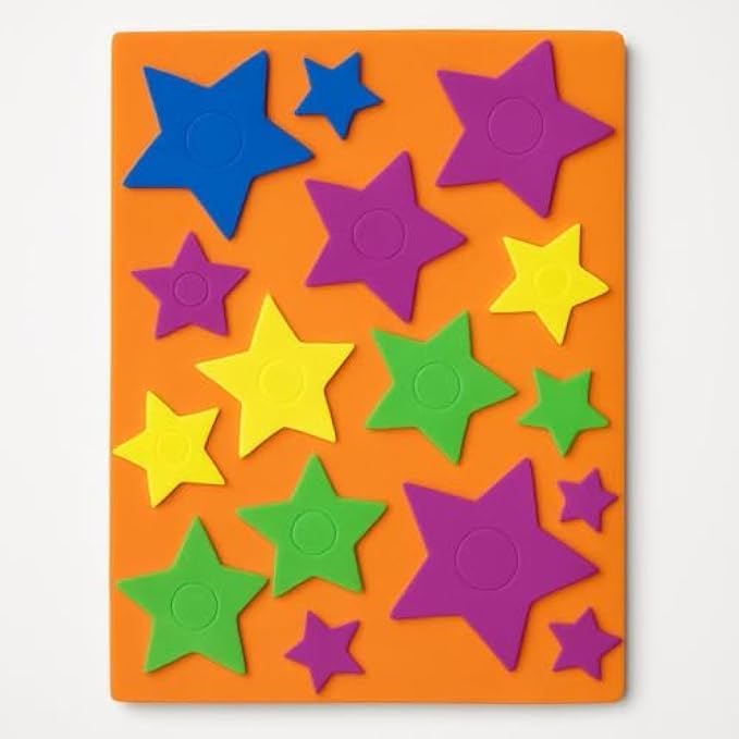 Craft Foam Sheet Stars - EVA Foam Star Shapes for DIY Crafts, Kids Crafts, Scrapbooking, Decorations