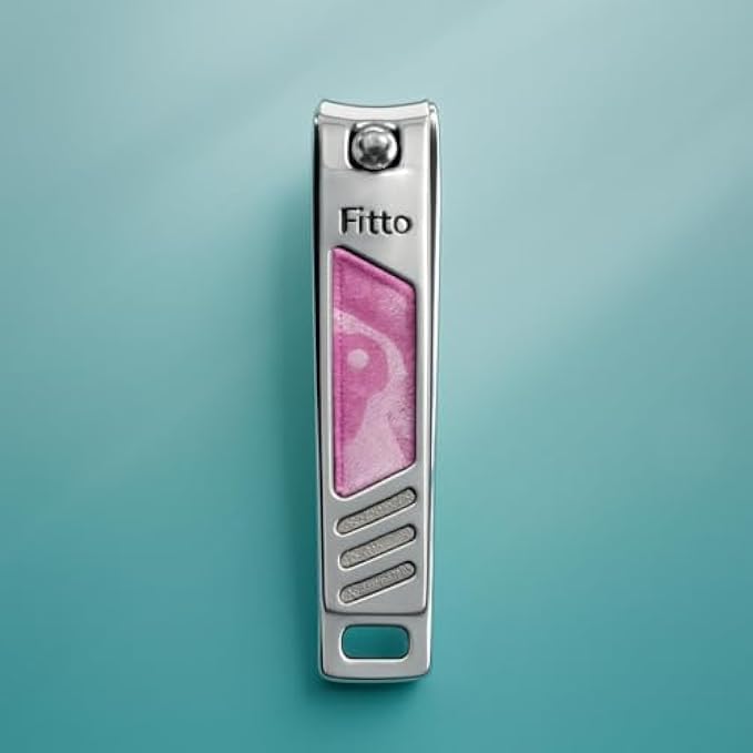 Nail Clipper 8x1.4cm Pink - Compact Portable Nail Cutter for Fingernails and Toenails, Travel Manicure Pedicure Tool