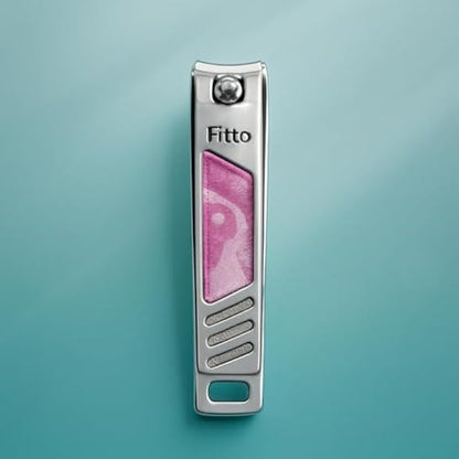 Nail Clipper 8x1.4cm Pink - Compact Portable Nail Cutter for Fingernails and Toenails, Travel Manicure Pedicure Tool