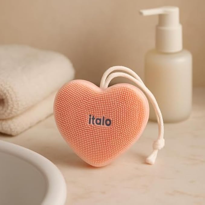 120 Pieces Heart Shaped Facial Brushes (7cm - Soft Face Cleansing & Exfoliating Massage Brush – Portable Travel Brush)
