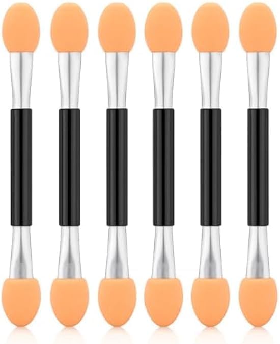 144 Pieces Eyeshadow Applicators Pack of 6 Orange Foam Eyeshadow Sponge Applicators for Eye Shadow Makeup