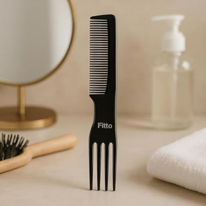 Backcombing Teasing Hair Comb 20cm Black - Lifting Volumizing Styling Comb for Hair & Salon