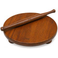 96 Pieces 8 inch Wooden Rolling Board and Rolling Pin Sets (Round Wood Chakla Belan for Roti – Chapati – Pizza – Pastry and Dough Rolling – Brown)