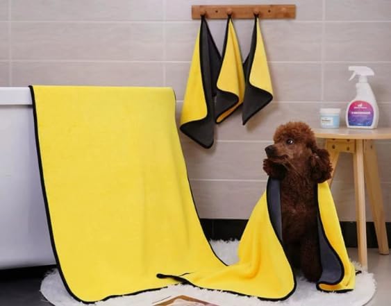 96 Pieces Cats and Dogs Towels (Quick-Drying and Absorbent – 140x70cm – Assorted Colors)