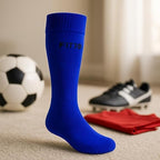 96 Pieces Anti-Slip Blue Football Socks for Kids - Comfortable & Durable Sports Socks
